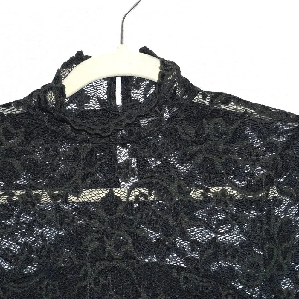 GANNI Flynn Lace Bodysuit size 34 US XS S  forest green  B-20 - Picture 4 of 9